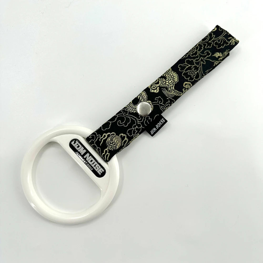 JDM Tsurikawa Lucky Cat Dragon Pattern Hanging Car Ring Strap Japanese Style