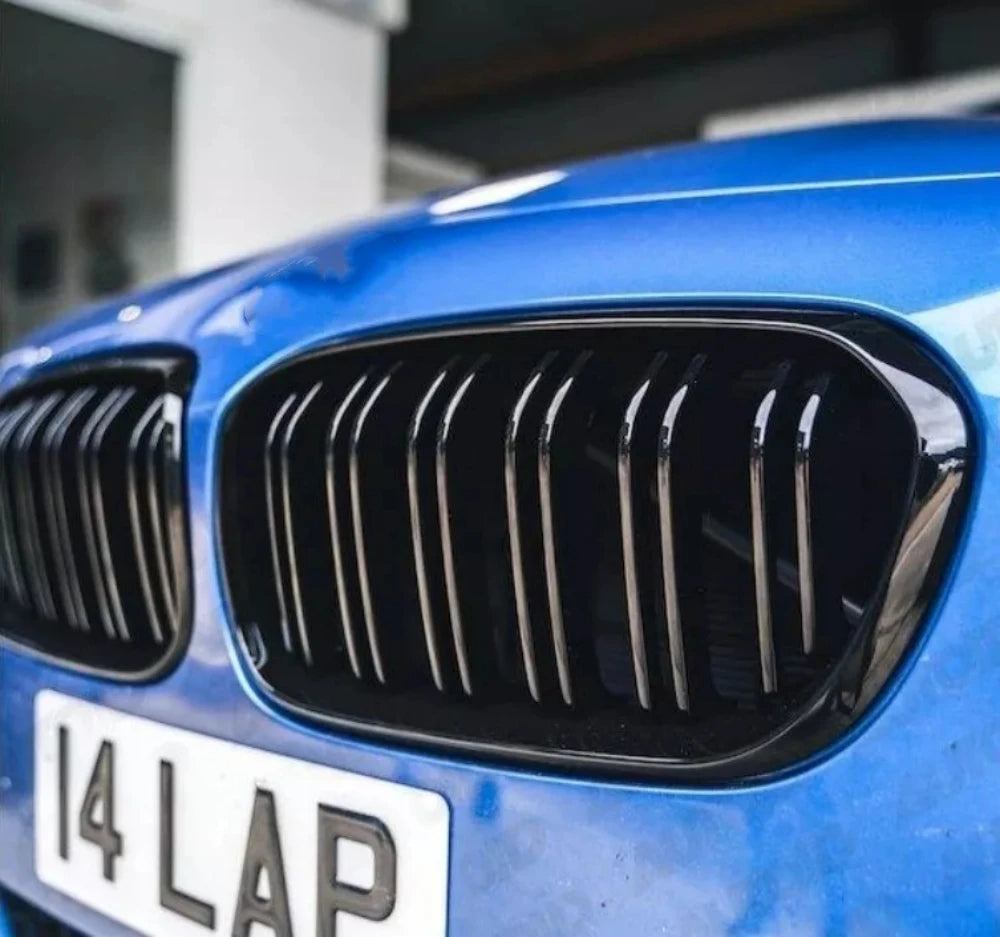 Gloss Black Double Slat Kidney Grille for BMW 1 Series F20 F21 2011–2014