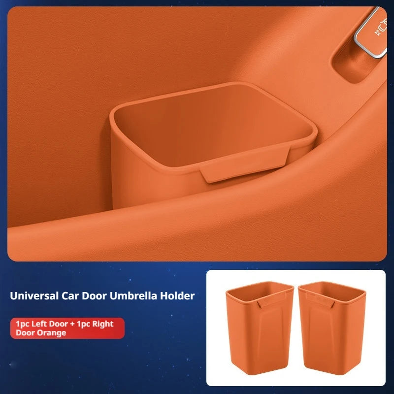 Silicone Car Door Storage Box Trash Can Umbrella Organizer Auto Accessories