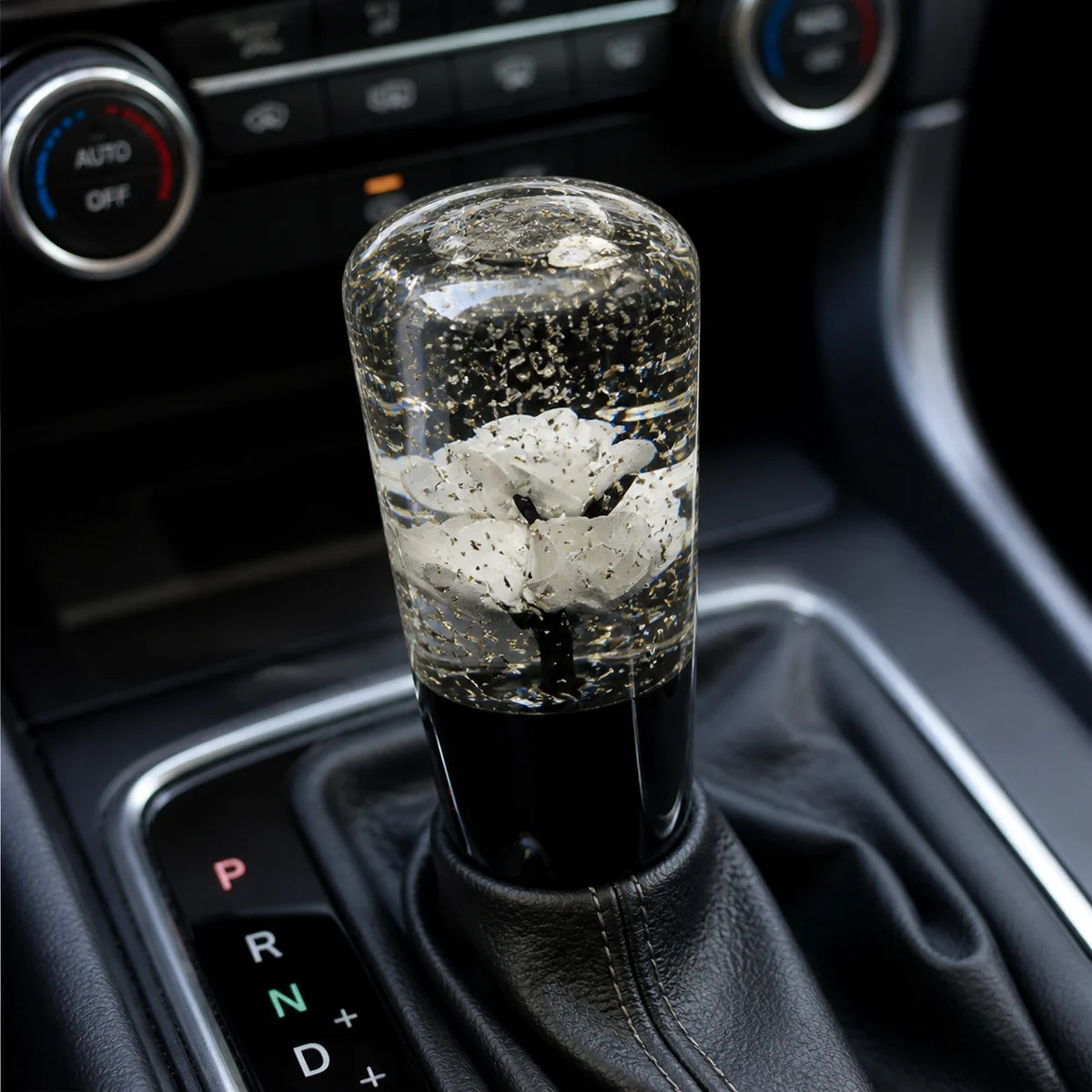 10CM JDM Rose Flower Glitter Gear Shift Knob Manual Shifter Pink