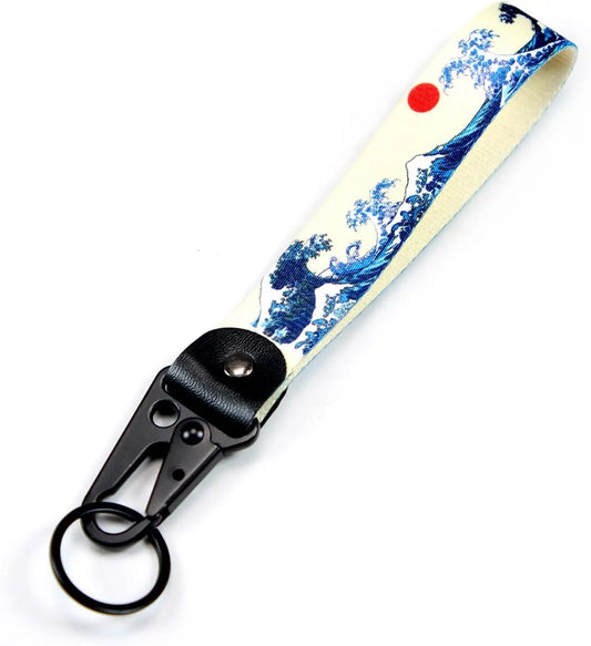 JDM Great Wave Jet Keychain Key Ring Tag for Car Motorcycle Scooter