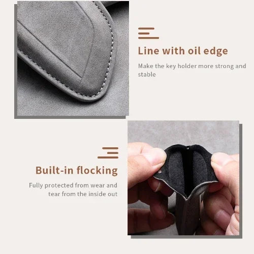 Leather Car Key Case with Keychain for Leapmotor T03, S01, C01 & C11 2023+