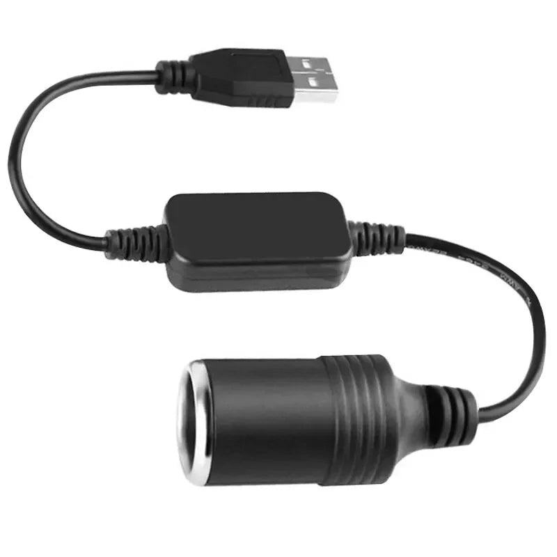 5V USB to 12V Cigarette Lighter Socket Adapter 2A Car Power Converter