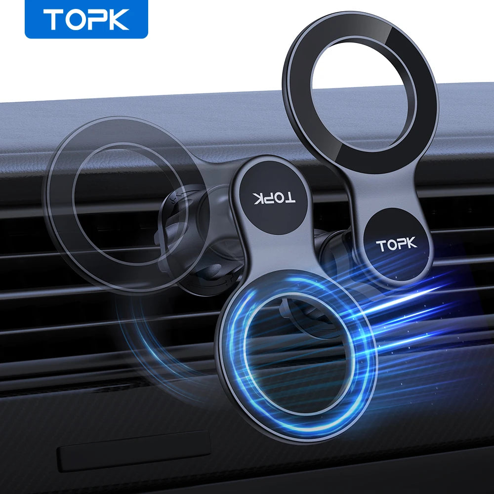 TOPK MagSafe Car Phone Holder Magnetic Air Vent Mount Hands Free iPhone