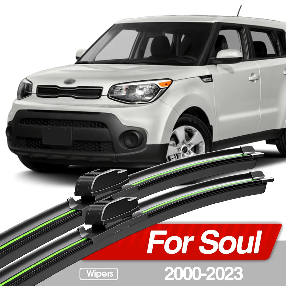 2PCS Front Windshield Wiper Blades for Kia Soul 2009–2023
