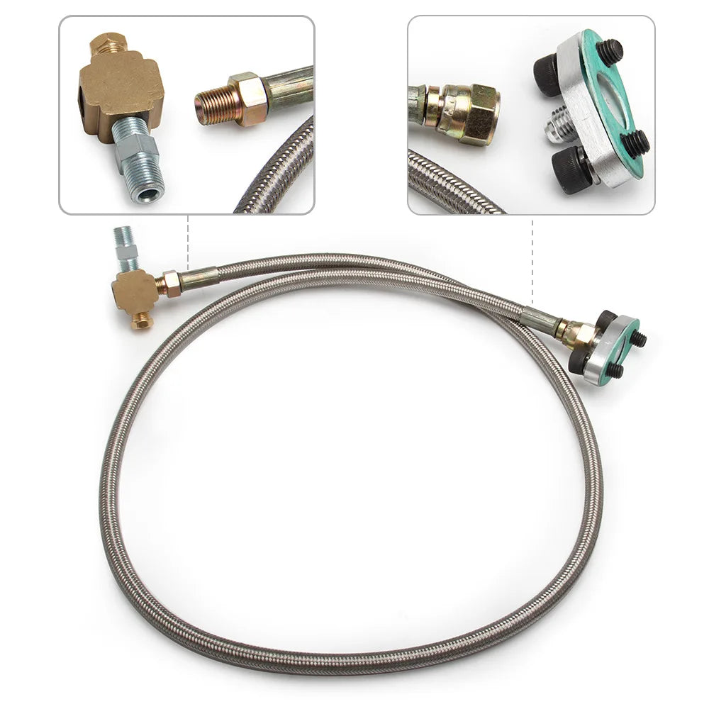 36 Inch Turbo Oil Feed Line Kit Fittings for T3 T4 T25 T28 Turbocharger