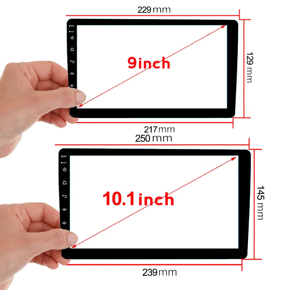 9" Tempered Glass Screen Protector 229x129x217 for TEYES CC2 CC3 Car Radio