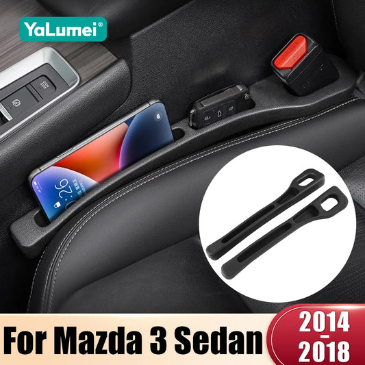 2PCS Car Seat Gap Filler Leak Proof Strips for Mazda 3 BM Sedan 2014–2018