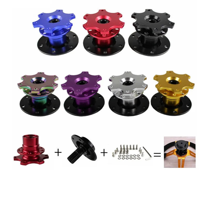 Steering Wheel Quick Release Hub Adapter Boss Kit Purple Blue Red Silver Gold