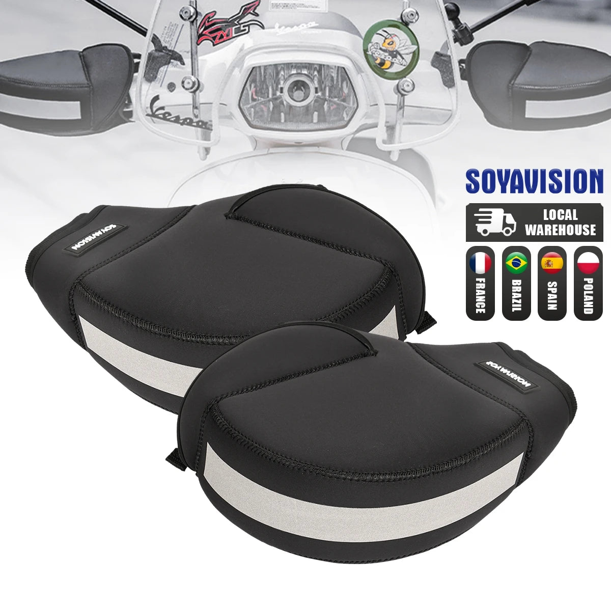 Motorcycle Handlebar Muffs Winter Warm Gloves Rainproof Hand Covers Scooter ATV
