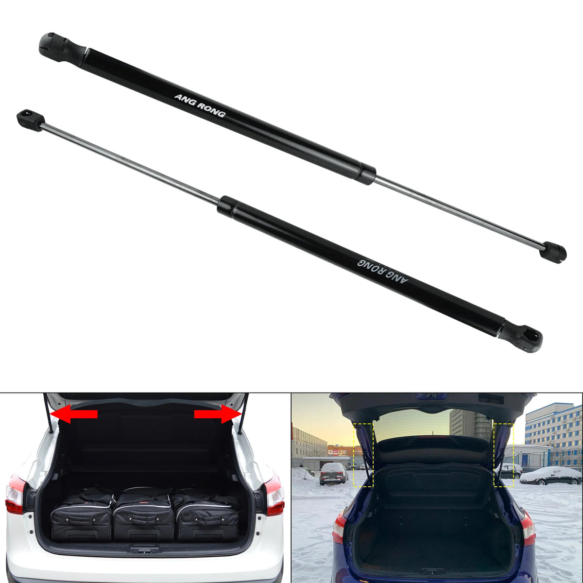 2PCS Rear Tailgate Boot Gas Struts Supports Pair for Nissan Qashqai J11 2013-2018