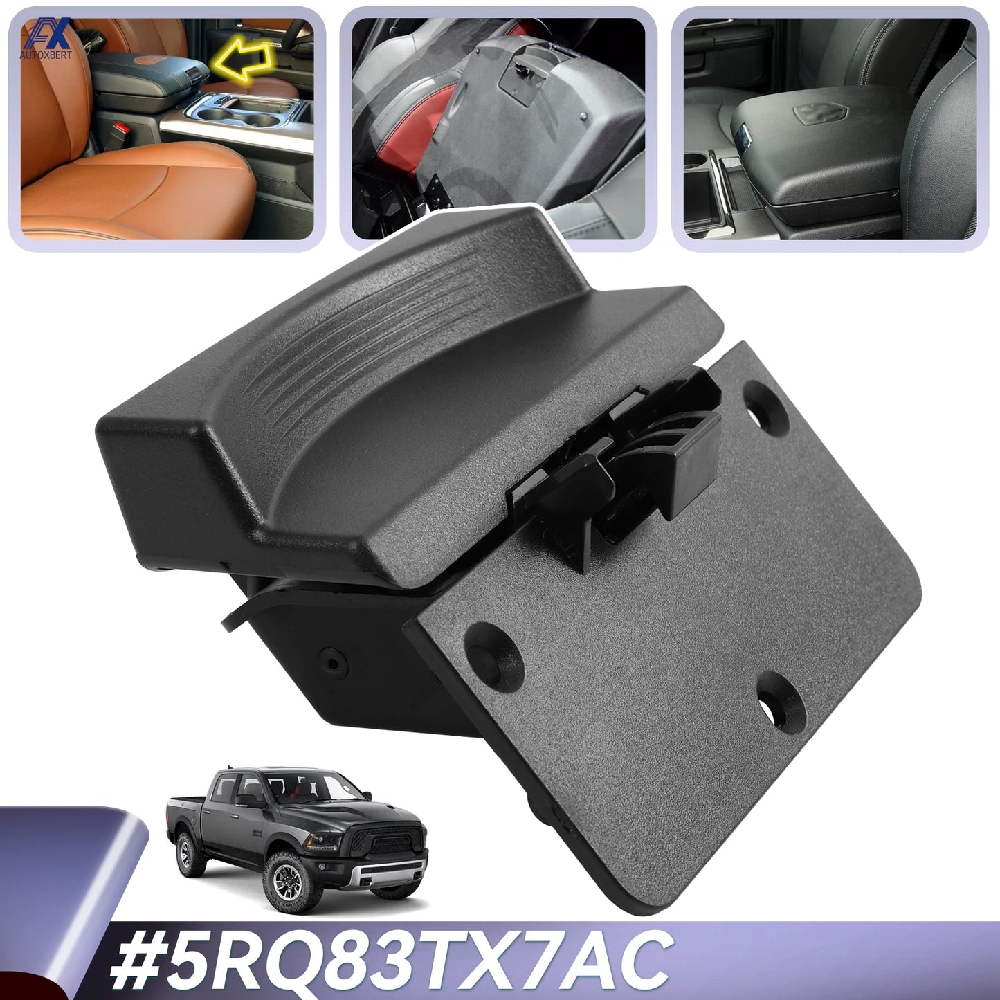 Center Console Armrest Latch Lock Knob for Dodge Ram 1500 2500 2013–2018
