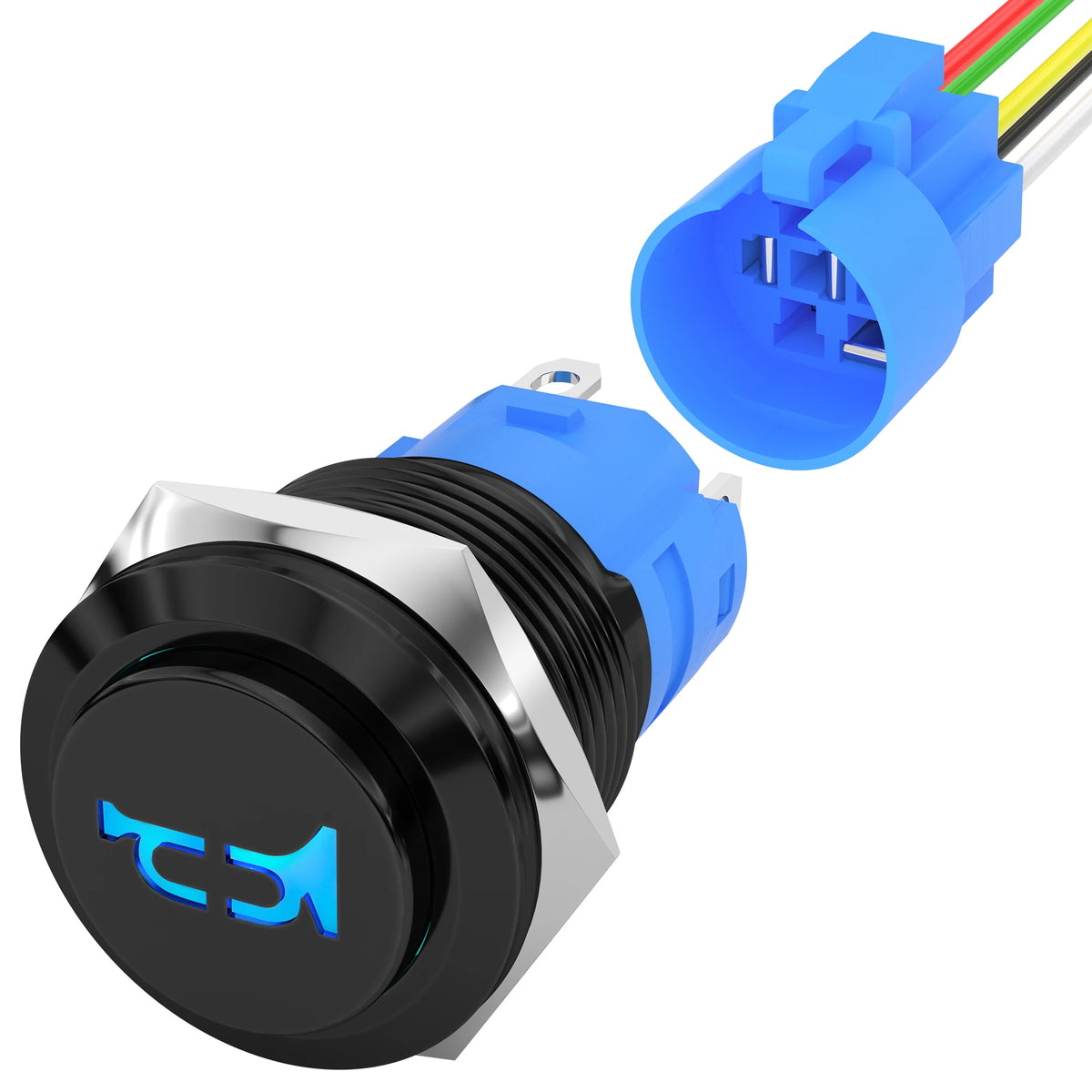 DaierTek 12V 16mm Momentary Horn Push Button Switch Car Boat Motorcycle