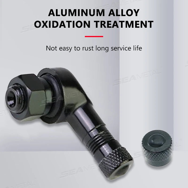 90° CNC Aluminum Motorcycle Tire Valve Stem Universal Tubeless Wheel Valve