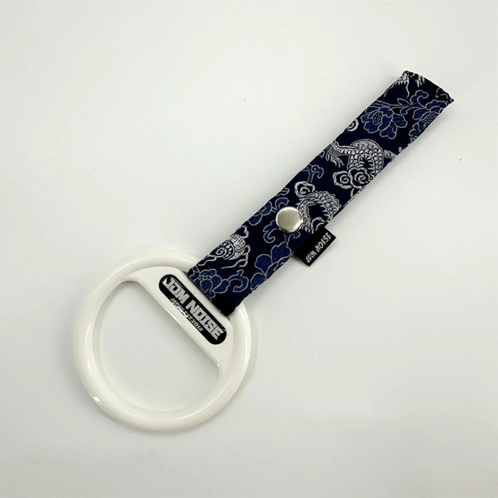 JDM Tsurikawa Lucky Cat Dragon Pattern Hanging Car Ring Strap Japanese Style