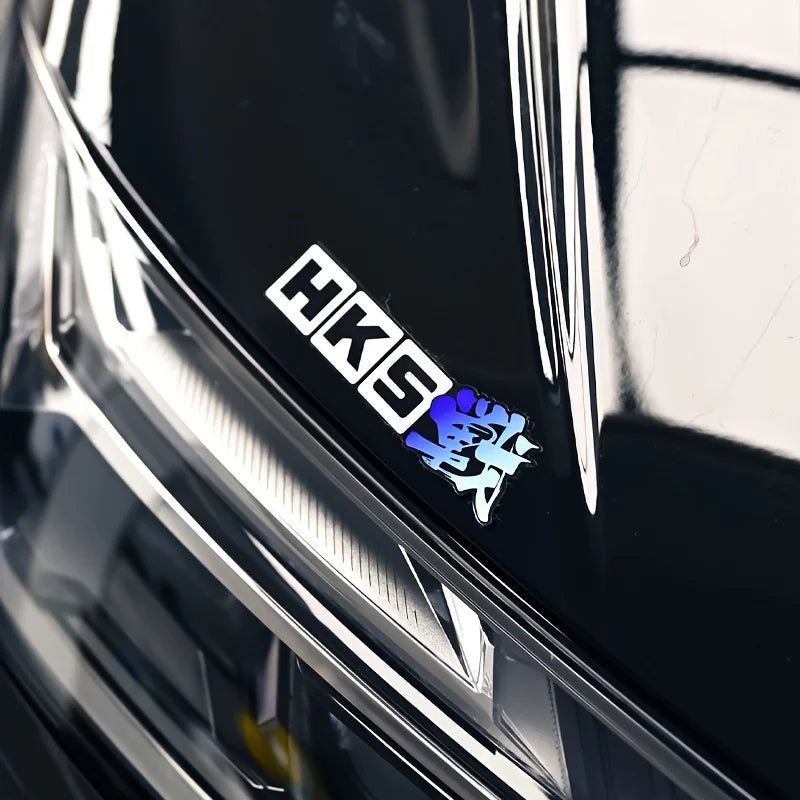HKS Racing Gradient Waterproof Vinyl Sticker Red Blue JDM Car Exterior Decal
