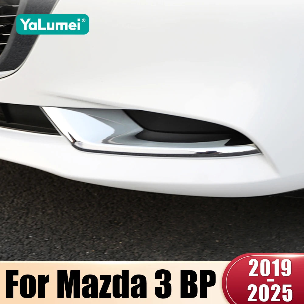 ABS Front & Rear Fog Lamp Eyebrow Trim Covers for Mazda 3 BP 2019–2025