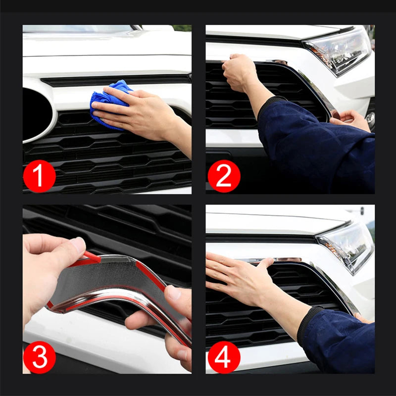 ABS Front Grille Frame Trim Cover for Toyota RAV4 XA50 & Hybrid 2019–2025