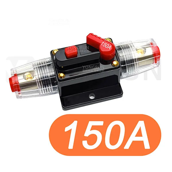 Circuit Breaker 20A–300A Manual Reset for Car Audio System 12V- 48V DC 40A 60A