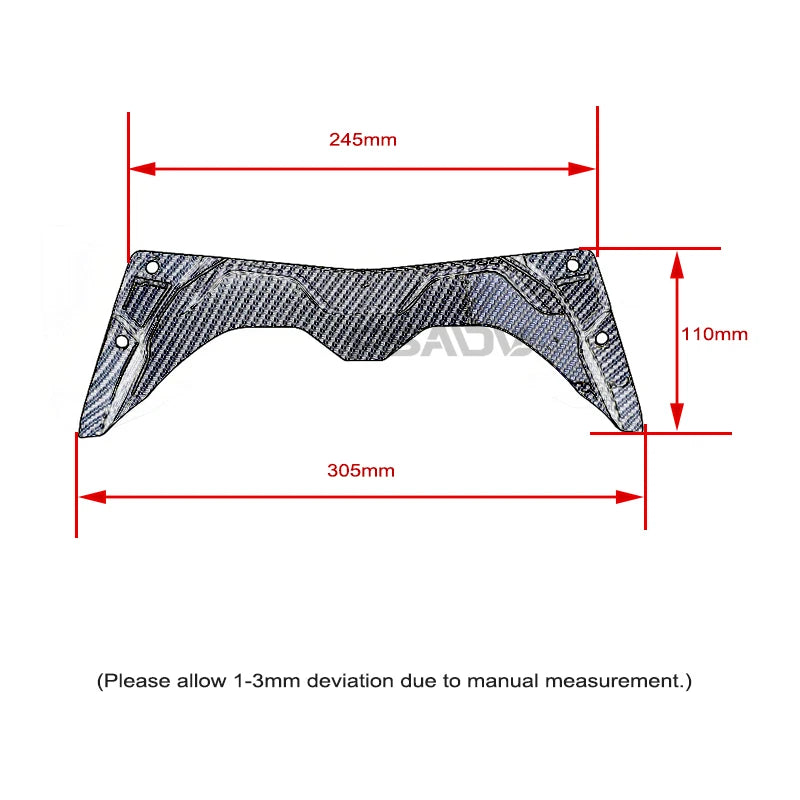 Cockpit Fairing Fork Shield Updraft Wind Deflector for BMW R1300GS 2023-2025