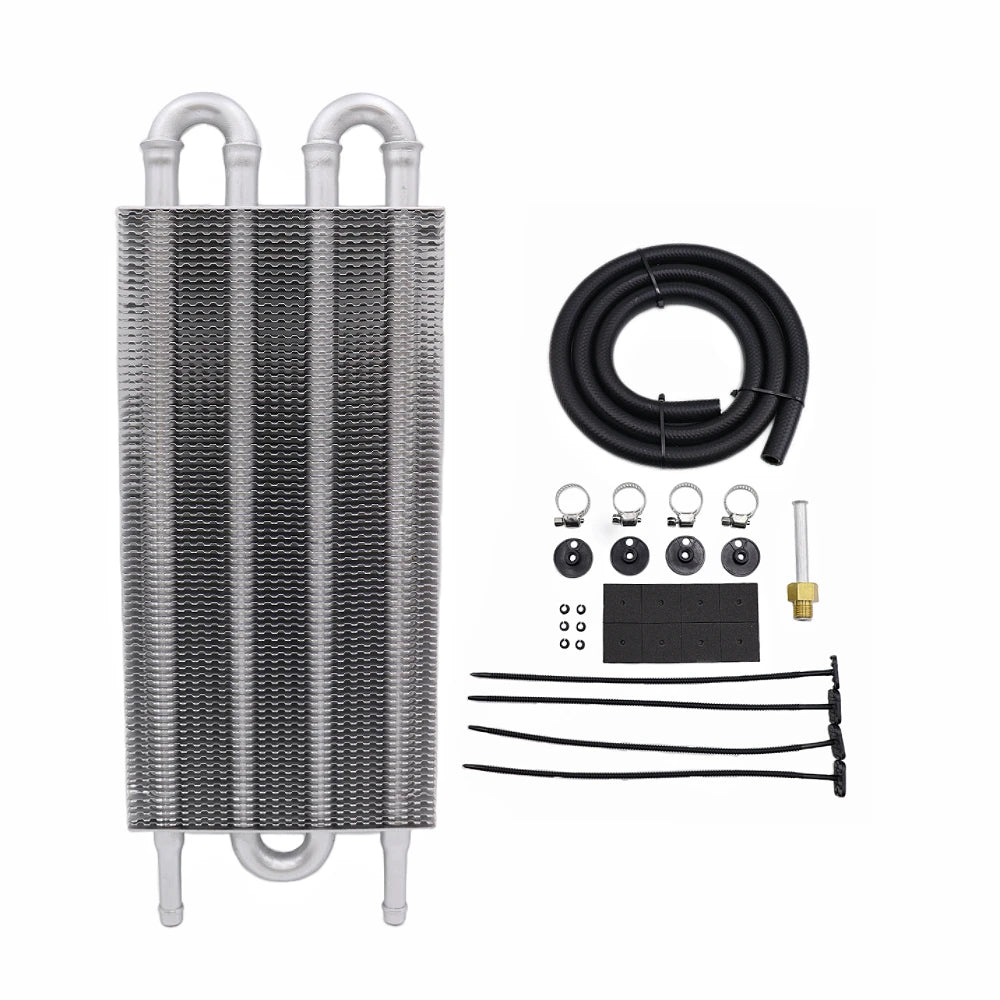 Universal Aluminum Transmission Oil Cooler Kit 4 6 8 Row Auto Manual Radiator