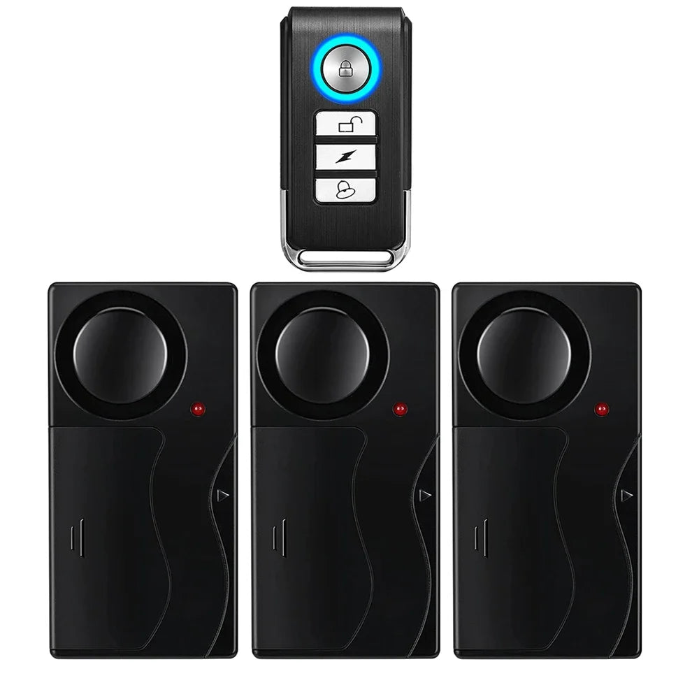 110dB Wireless Door Window Vibration Alarm Anti Theft Security Alarm Remote