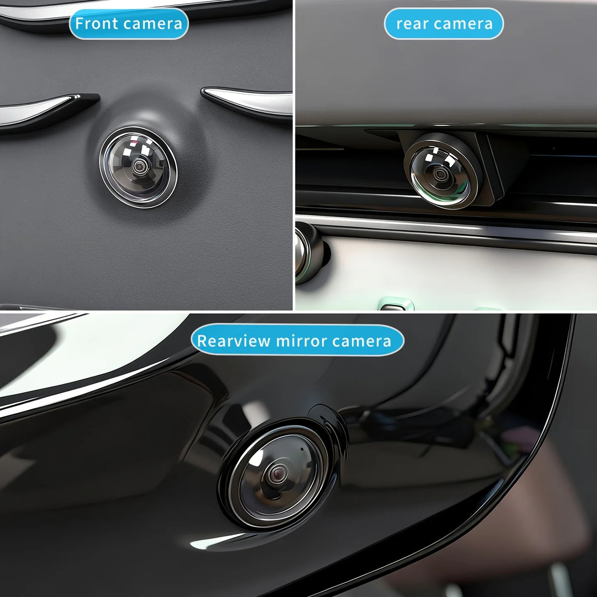 2Pcs Car Backup Camera Lens Protector 360° Rear View Cover Anti Scratch Guard