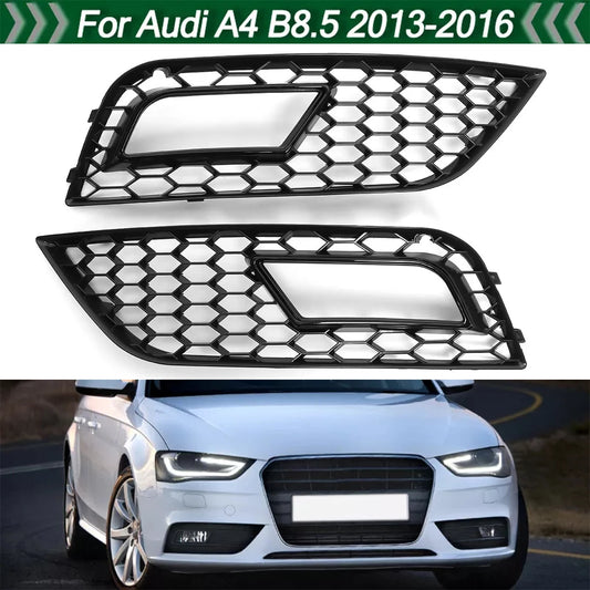 RS4 Style Honeycomb Front Fog Light Grille for Audi A4 B8.5 2013–2016