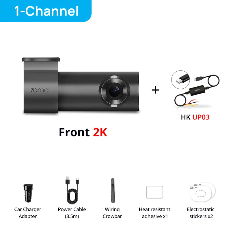 70mai M310 Plus 2K 1440P Dash Cam with F1.55 Aperture, Super Night Vision