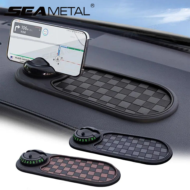 2-in-1 Car Dashboard Non-Slip Mat Phone Holder 360° Rotating Mount