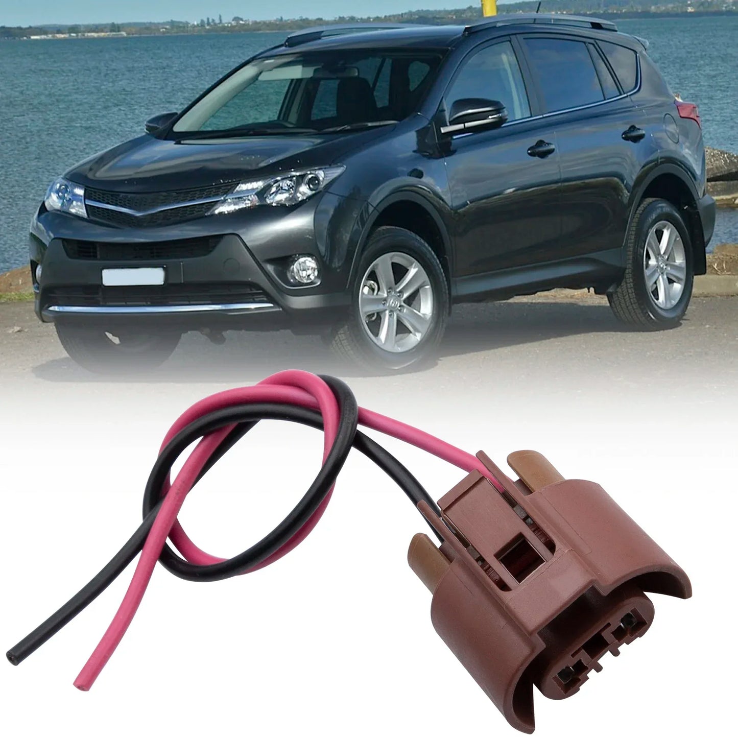 2PCS Headlight Bulb Socket Wiring Connector Plug Adapter for Toyota