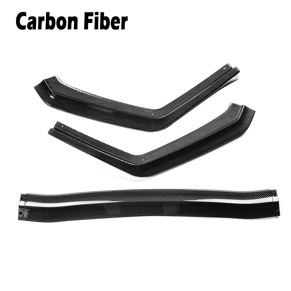 3PCS Front Bumper Spoiler Lip Splitter Diffuser Body Kit for Subaru WRX 2015–2019