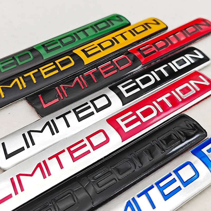 Limited Edition 3D Aluminum Car Emblem Badge Sticker for Trunk Fender Motorcycle