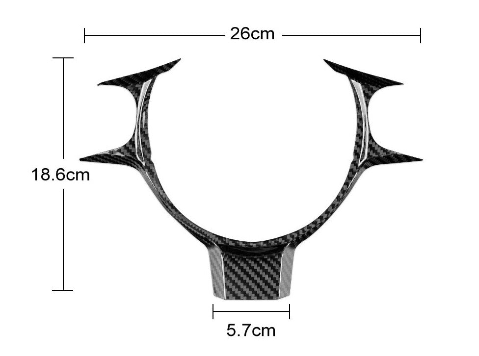 Steering Wheel Trim Genuine Carbon Fibre Cover (Subaru BRZ 22+) (Toyota GR86 22+)