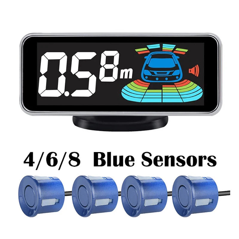 Car Parking Sensor Kit 4/6/8 Radar Sensors LED Display Backup Alarm Parktronic