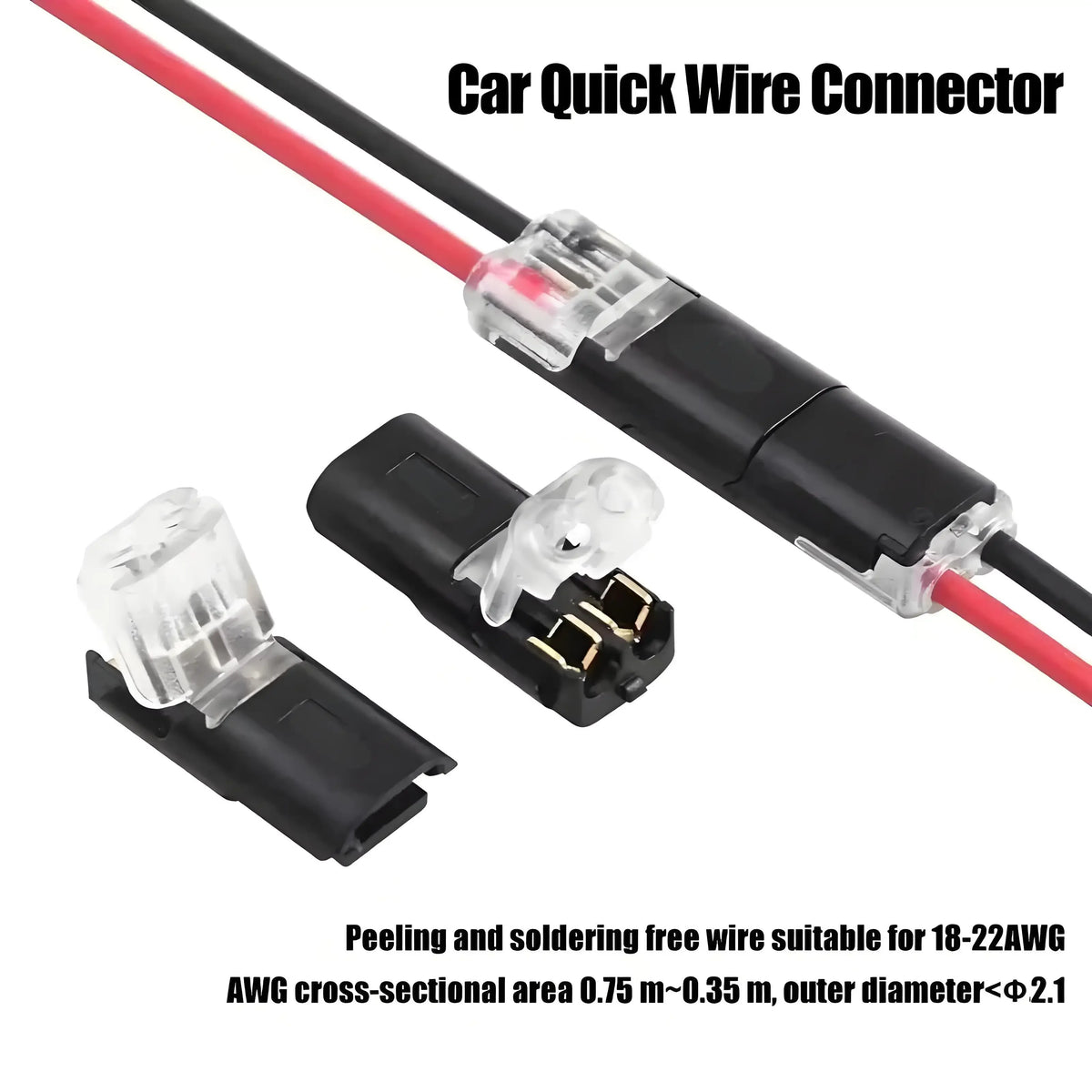 D2 Waterproof 2 Pin Wire Connector 10-100pcs Car Electrical Cable Plug Terminal