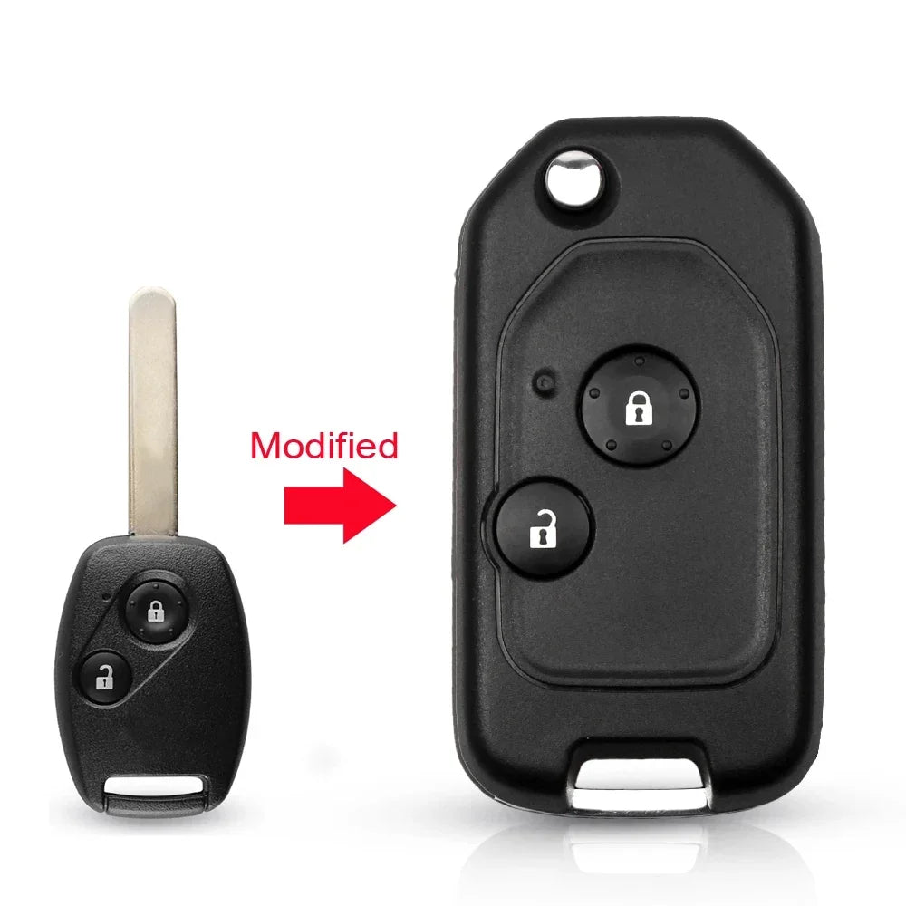 Flip Key Shell 2 3 4 Button Modified Remote Case for Honda Accord Civic CRV Pilot