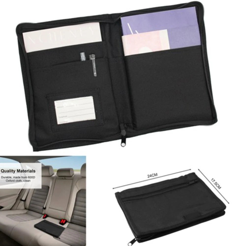 Car Glove Box Organizer Oxford Cloth Multi Pocket Document Storage Bag