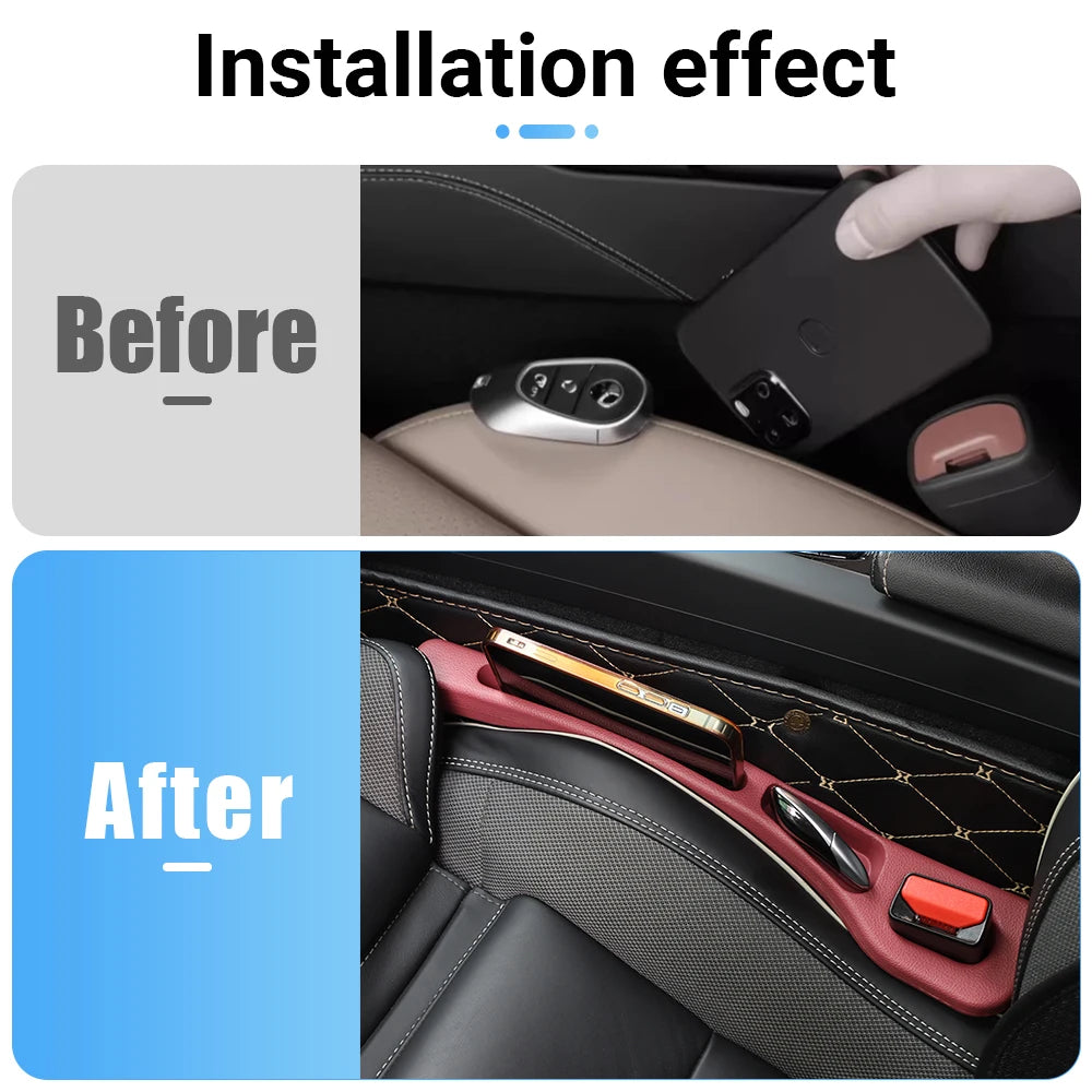2PCS Car Seat Gap Filler Organizer for Mitsubishi Montero Pajero Shogun 2007–2025