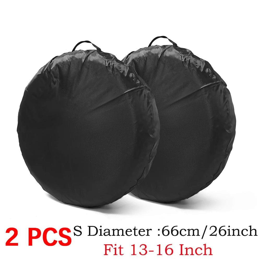 1/2/4PCS Car Spare Tire Cover Polyester Wheel Protector Dustproof Tire Bag