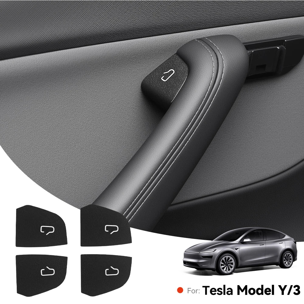 Suede Door Window Switch Button Trim Cover for Tesla Model 3 Highland 2025