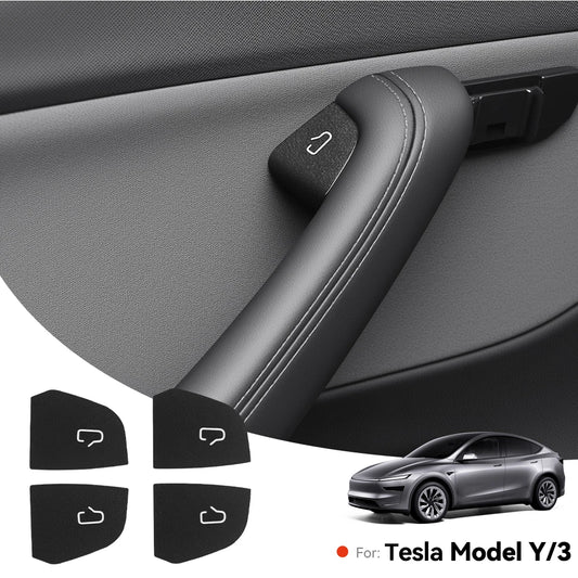 Suede Door Window Switch Button Trim Cover for Tesla Model 3 Highland 2025