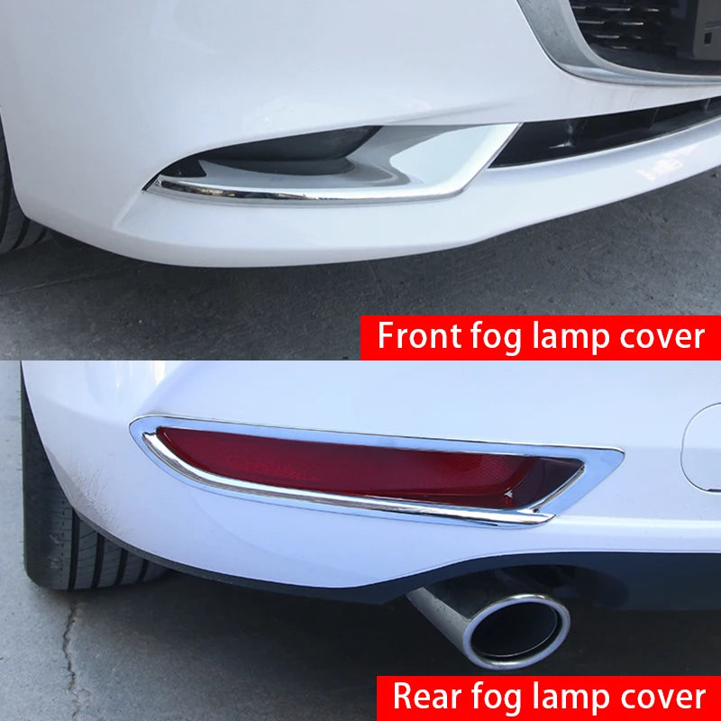 ABS Front & Rear Fog Lamp Eyebrow Trim Covers for Mazda 3 BP 2019–2025