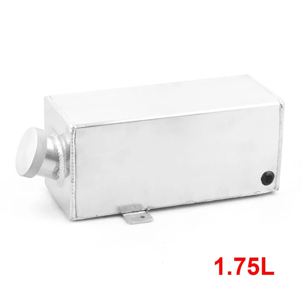 1.75L Polished Aluminum Water Tank Washer Bottle Water Injection Reservoir Universal