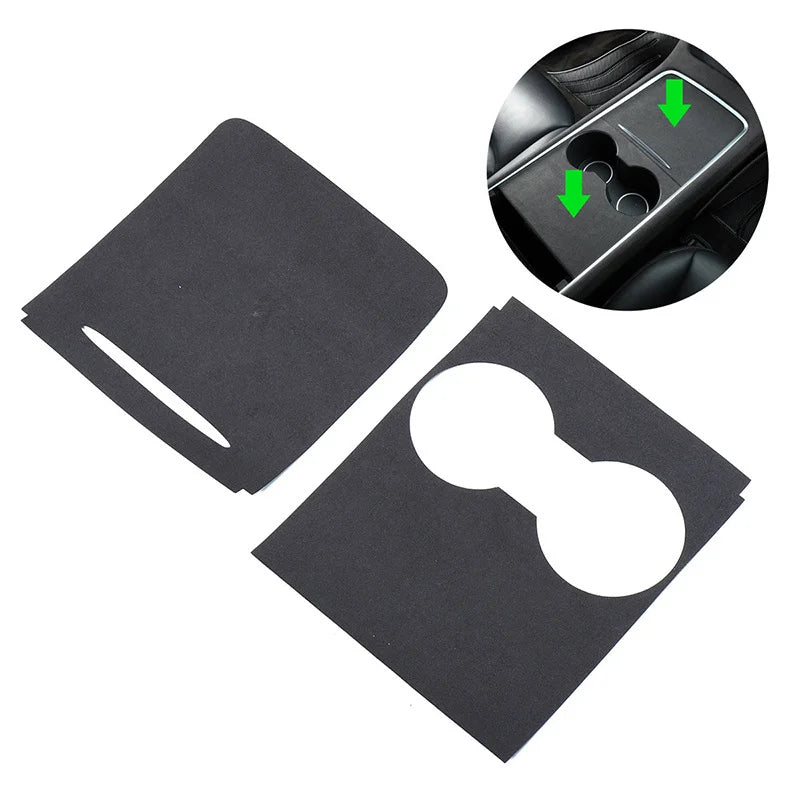 Suede Center Console Panel Cover for Tesla Model 3 Y Highland Juniper