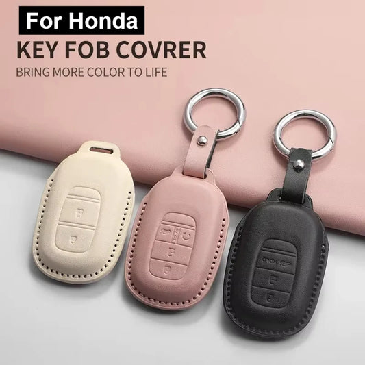 PU Leather Smart Key Cover Case for Honda Civic, Accord, CR-V, HR-V 2022–2025