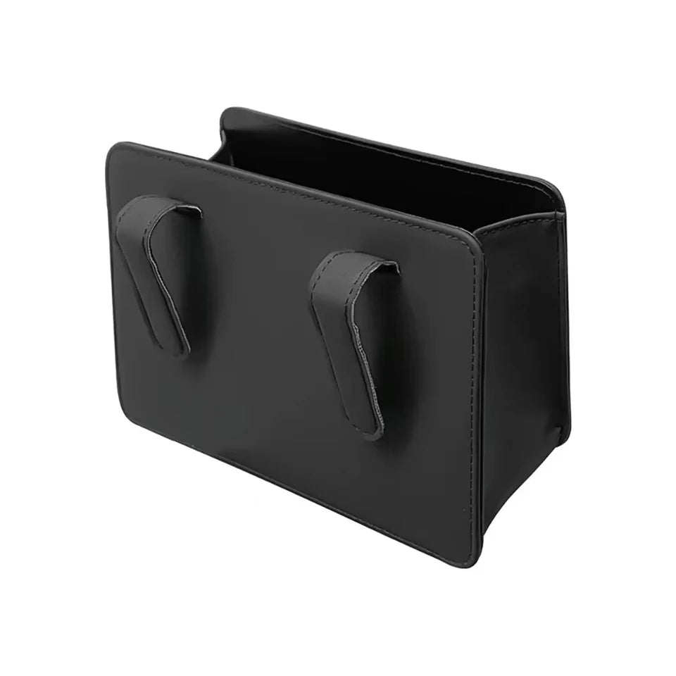 Foldable Car Trash Can Door Storage Box Seat Back Hanging Garbage Bag Holder