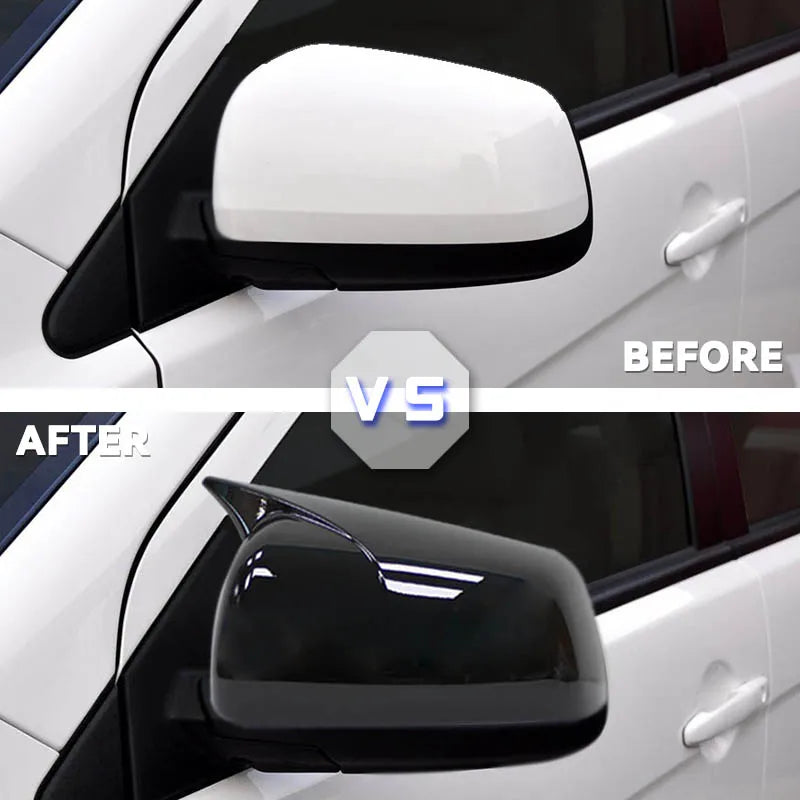 Side Mirror Cover Caps Replacement for Mitsubishi Lancer X EX EVO 2008–2016