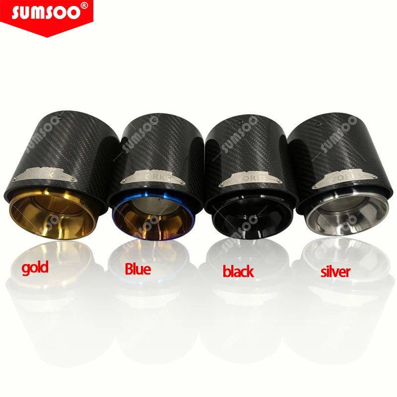 1Pcs Black Chrome Carbon Fiber Exhaust Tip for Mini Cooper R55 R56 R57 R58