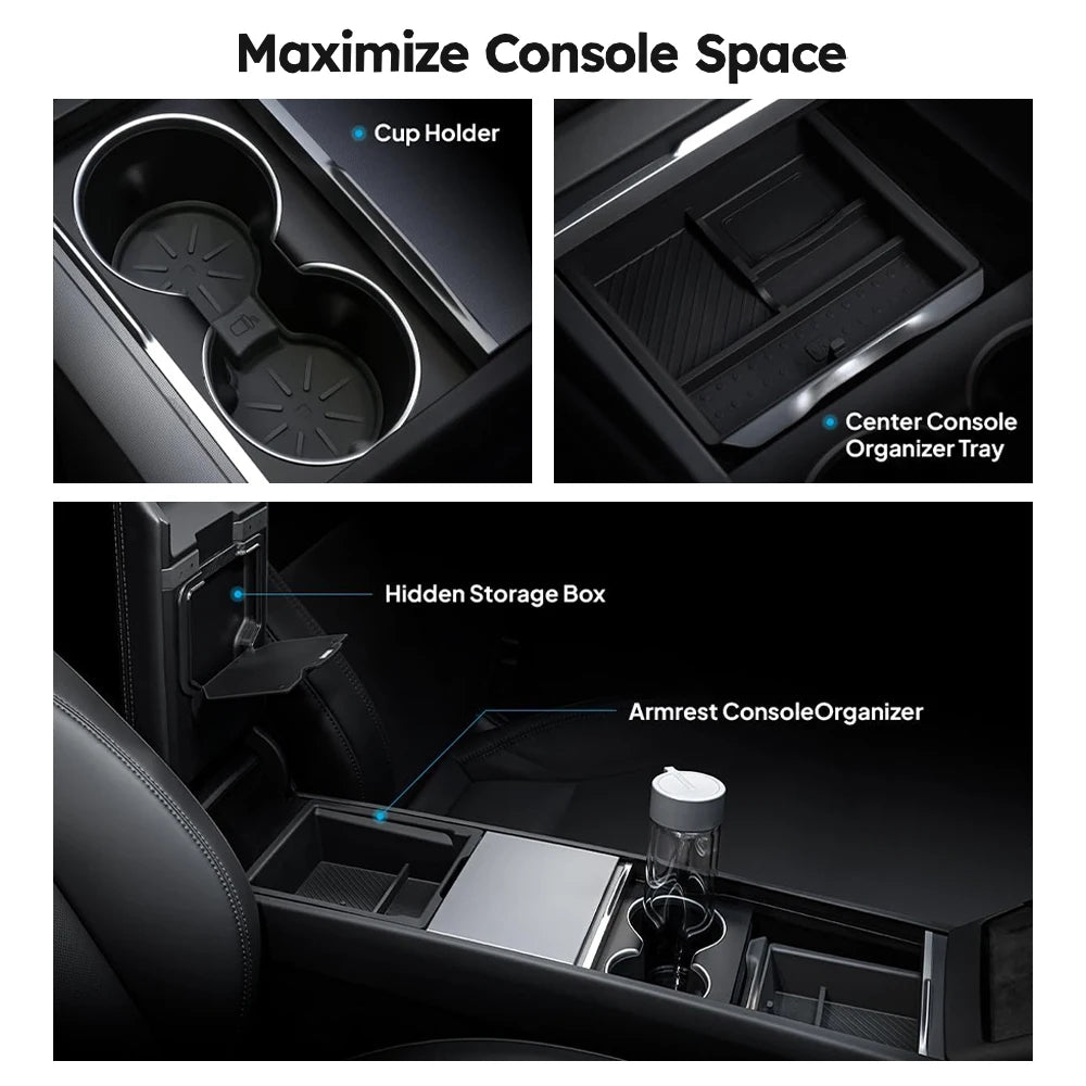 Center Console Organizer Tray for Tesla Model Y Juniper & Model 3 Highland 2024–25